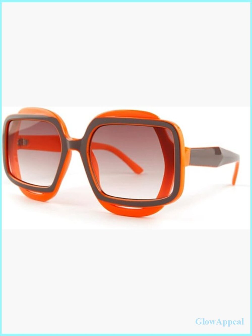 Oversized Floral Square Sunglasses UV400 Protection